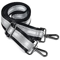 Black Hardware Purse Strap Adjustable Replacement Belts Wide Bag Straps for Canvas Crossbody Purses Messenger Bags Shoulder Handbags
