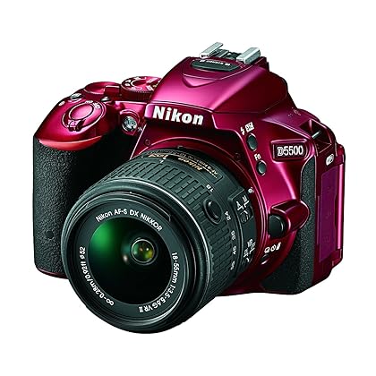 Nikon D5500 DX-format Digital SLR w/ 18-55mm VR II Kit (Red)