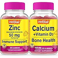 Zinc + Calcium + Vitamin D3, Gummies Bundle - Great Tasting, Vitamin Supplement, Gluten Free, GMO Free, Chewable Gummy