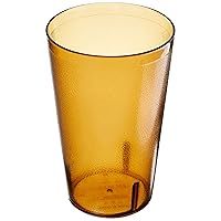 Heavy-Duty Plastic Restaurant Tumblers, 32 Ounce, Amber (Set of 4)