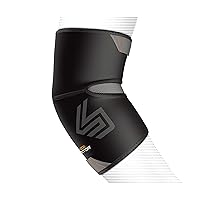 Shock Doctor Elbow Compression Sleeve with Extended Coverage (Black)