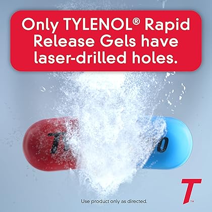 Tylenol Extra Strength Acetaminophen Rapid Release Gels, Pain Reliever & Fever Reducer Medicine, Gelcaps with Laser-Drilled Holes, 500 mg Acetaminophen, 225 ct(Packaging May Vary)