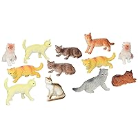 Dozen Plastic Cat Figures, 2