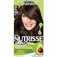 Hair Color Nutrisse Nourishing Creme, 43 Dark Golden Brown (Cocoa Bean) Permanent Hair Dye, 1 Count (Packaging May Vary)