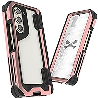 Ghostek ATOMIC slim Samsung Galaxy Z Fold 5 Case Crystal Clear Back with Aluminum Metal Bumper Premium Rugged Tough Heavy Duty Shockproof Protection Phone Covers Designed for 2023 ZFold5 (7.6