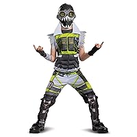 Apex Legends Octane Costume, Video Game Inspired Muscle Padded Jumpsuit and Mask