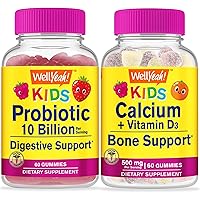 Probiotics 10B Kids + Calcium + Vitamin D3 Kids, Gummies Bundle - Great Tasting, Vitamin Supplement, Gluten Free, GMO Free, Chewable Gummy