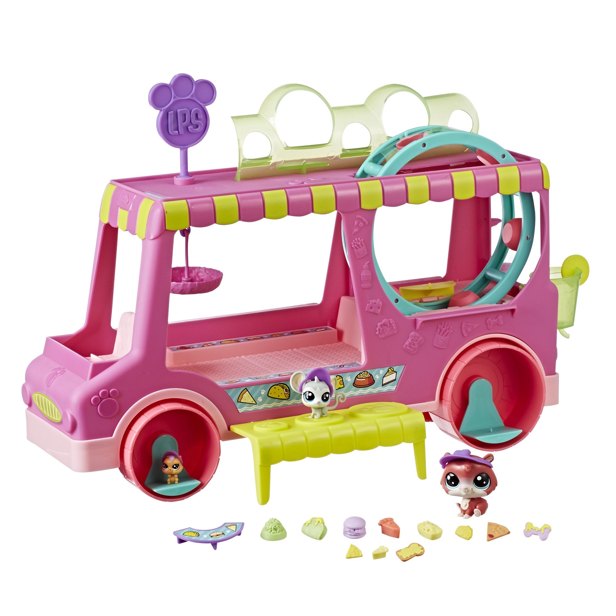Littlest Pet Shop Tr’eats Truck Playset Toy, Rolling Wheels, Adult Assembly Required (No Tools Needed), Ages 4 and Up