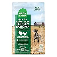 Homestead Turkey and Chicken Grain-Free Dry Dog Food, 100% Certified Humane Poultry Recipe with Non-GMO Superfoods and No Artificial Flavors or Preservatives, 22 lbs