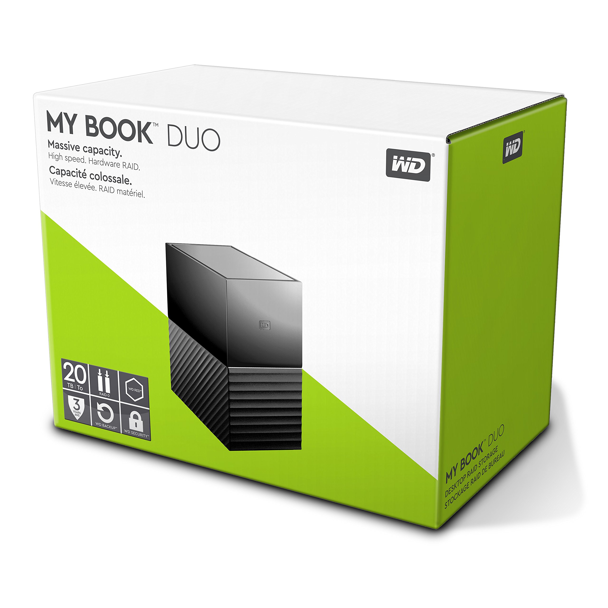 WD 20 TB My Book Duo Desktop RAID USB 3.1 External Hard Drive and Auto Backup Software