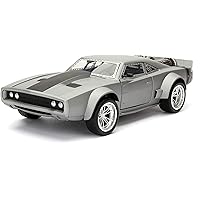 JADA Toys Fast & Furious 1:24 Dom's Ice Charger Die-cast Car, Toys for Kids and Adults, Silver (98291)