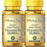 Vitamin D3 10,000 IU, 100 Count (2 Pack)
