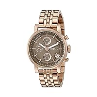 Fossil Women's ES3494 Original Boyfriend Chronograph Rose Gold-Tone Stainless Steel Watch