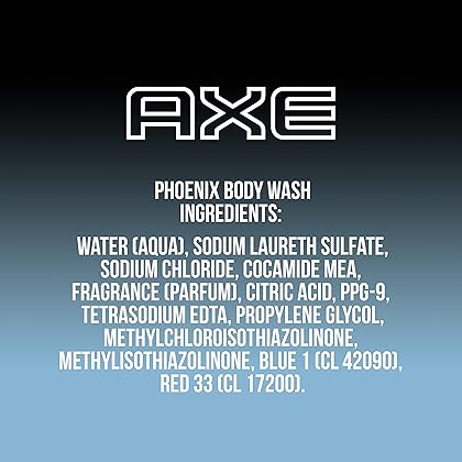 AXE Phoenix Body Wash for Men 16 Fl Oz (Pack of 4) (Packaging may vary)