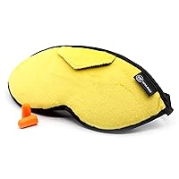 Wild Essentials Opulence Micro Plush Sleep Mask with Soft Foam Earplugs (Mellow Yellow)