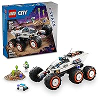 City Space Explorer Rover and Alien Life Toy, Space Gift for Boys and Girls Ages 6 and Up with 2 Minifigures, Robot and Extraterrestrial Figures, Pretend Play STEM Toy, 60431
