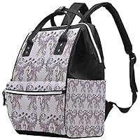 Paisley Floral Pattern Diaper Bag Backpack Baby Nappy Changing Bags Multi Function Large Capacity Travel Bag