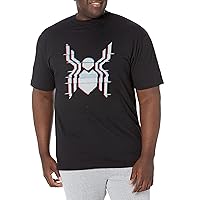 Marvel Big & Tall Glitch Spider Logo Men's Tops Short Sleeve Tee Shirt