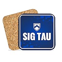 Sigma Tau Gamma Fraternity Hardboard with Cork Backing Beverage Coasters Square (Set of 4) Coasters for Drinks (Sigma Tau Gamma 5)
