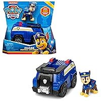 Spin Master 6061799 PAW Patrol Chase`s Patrol Cruiser Vehicle Toy with Collectible Figure
