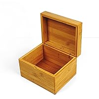 RSVP International Bamboo Collection Reusable and Biodegradable, Recipe Box, 7x5.6x4.5