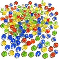 400PCS 16mm Colorful Glass Marbles Bulk,0.63Inch Marbles Assorted Colors Glass Marbles for Crafted,Marble Games,Kids,DIY and Home Decoration