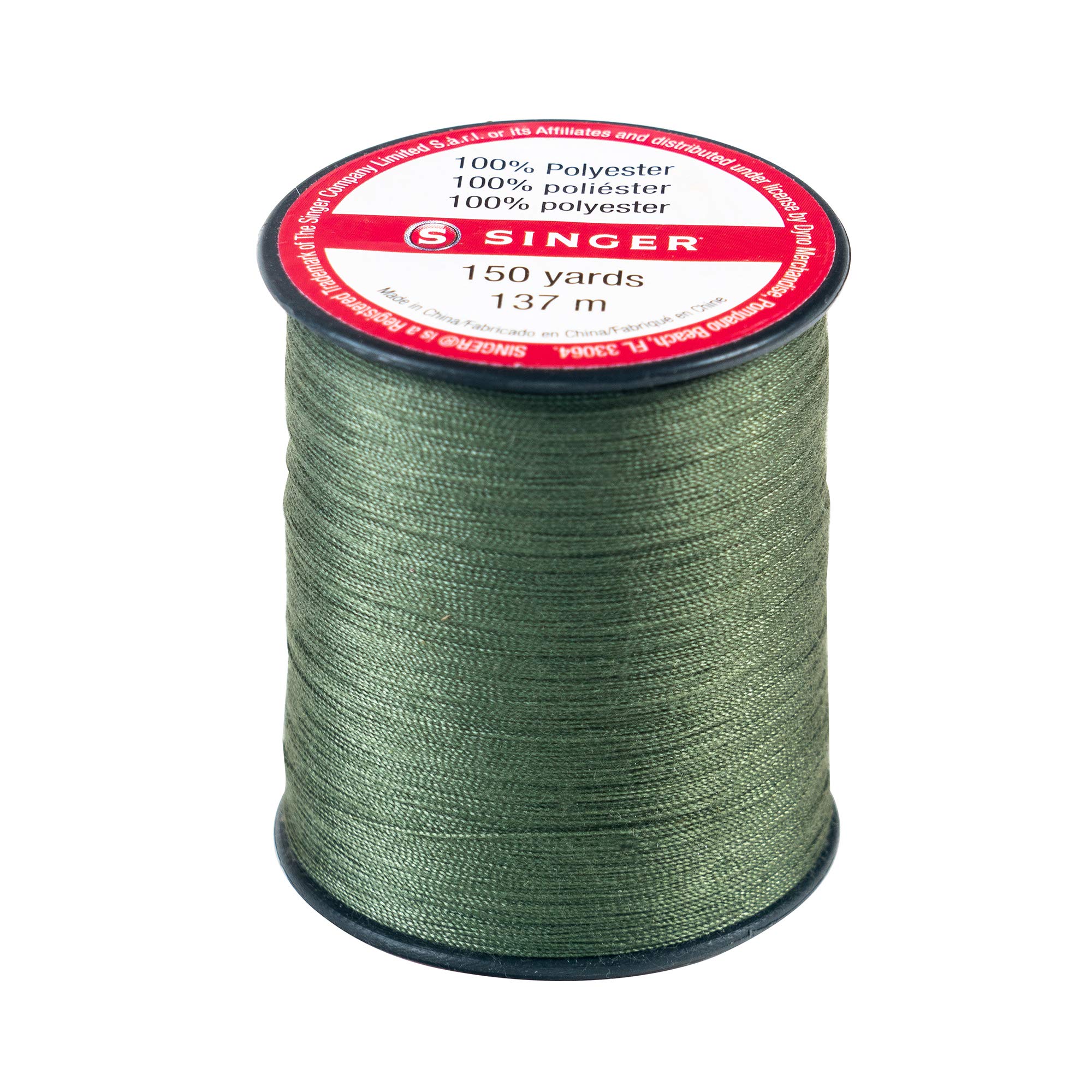 SINGER 60200 All Purpose Polyester Thread, 150-Yard, Olive Green
