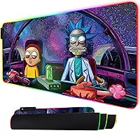 RGB Mouse Pad LED Light Gaming Mouse Pad with Rubber Base Colorful Computer Carpet Desk Mat for PC Laptop (35.4 * 15.7 inch) (90x40rgfeidie)
