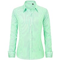 J.VER Womens Dress Shirts Long Sleeve Button Down Shirts Wrinkle-Free Solid Work Blouse