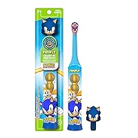 Clean N' Protect, Sonic The Hedgehog Toothbrush with 3D hygienic Cover, Premium Soft Bristles, Anti-Slip Grip Handle, Battery Included, Ages 3+, (Pack of 1)