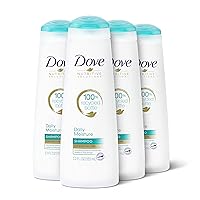 Dove Nutritive Solutions Moisturizing Shampoo for Normal to Dry Hair Daily Moisture with Pro-Moisture Complex for Manageable and Silky Hair, 12 FL Oz (Pack of 4)