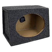 QPower Angled Style 6 x 9 Inch Car Audio Speaker Box Enclosures, 2 Speaker Boxes