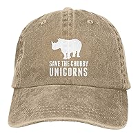 Save The Chubby Unicorns Hat Baseball Cap for Men Women Adjustable Outdoor Sports Dad Hats Black