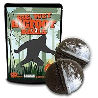 Big Wet Bigfoot Balls Bath Bombs - Funny Sasquatch Design - Cool Bath Bombs for Men - Giant Root Beer Bath Fizzers, Handcrafted in The USA, 2 Count