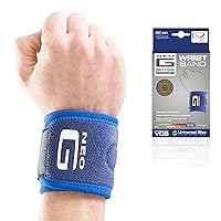 Wrist Band for Working Out - Tennis Wristbands, Bowling Wrist Support, Basketball Wristband. For Strains, Sprains, Instability, Injuries - Adjustable Compression - Class 1 Medical Device