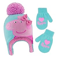 Hasbro Winter Hat, Toddlers Mittens, Peppa Pig Baby Beanie for Girl's