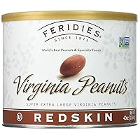 FERIDIES Super Extra Large Red Skin Virginia Peanuts - 36oz can