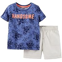 Carter's Baby Boys' 2 Piece Short Set (Baby) - Handsome - 12 Months