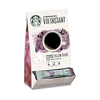 VIA Instant Coffee—Dark Roast Coffee—Decaf Italian Roast—100% Arabica—1 box (50 packets)