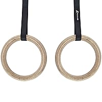 ProsourceFit Fitness Gymnastics Rings with Straps for Total Body Conditioning at Home