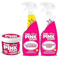 The Pink Stuff - The Miracle Cleaning Paste, Multi-Purpose Spray, And Bathroom Foam 3-Pack Bundle