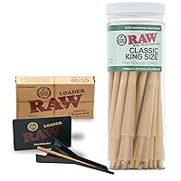 RAW Classic Cones 50pk & Cone Loader King Size Bundle