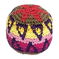 NOVICA Handmade Cotton Hacky Sack Handknit Multicolor from Guatemala Chess Sets Games Other Geometric Backyard Barbeque Folk Art Cultural 'Geometric Mix'