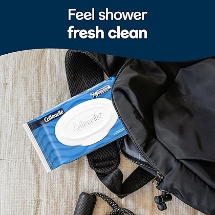 Cottonelle Fresh Feel Flushable Wet Wipes, Adult Wet Wipes, 8 Flip-Top Packs, 42 Wipes Per Pack (336 Total Wipes), Packaging May Vary