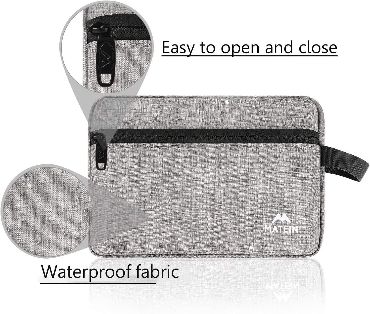 MATEIN Leather Laptop Backpack, 15.6 Inch Waterproof Convertible Backpack Purse for Women, Toiletry Bag for Men (2 Packs), Waterproof Dopp Kit Bathroom Shaving Bag for Toiletries