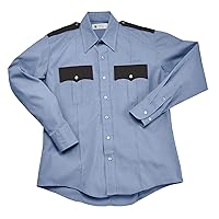 Men's Long Sleeve Two-Tone Police Shirt | 65% Polyester and 35% Cotton | Permanent Press Uniform Apparel