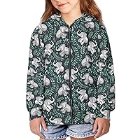 Upetstory Kids Zip Up Hoodie Fashion Hooded Sweatshirt for Girls Boys Size 6-16