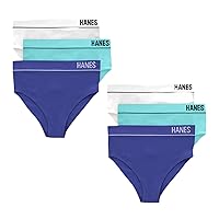 Hanes Women's Originals Hi-leg Bikini Underwear, Seamless Rib Bikini, Assorted Colors, 6-pack