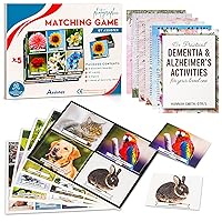 Matching Game Activity Board - Dementia Activities for Seniors - Memory Games for Adults with Alzheimers - Memory Loss and Alzheimers Activities - Matching Card Memory Games for Seniors