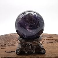 341g Natural Dream Amethyst Ball Carved Crystal Healing